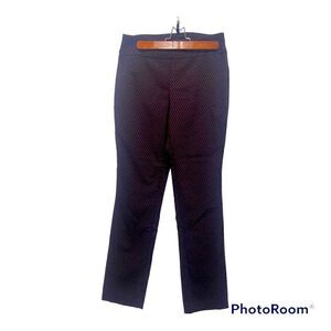 Roz & Ali stars print stretching pants size 4 colors burgundy and black